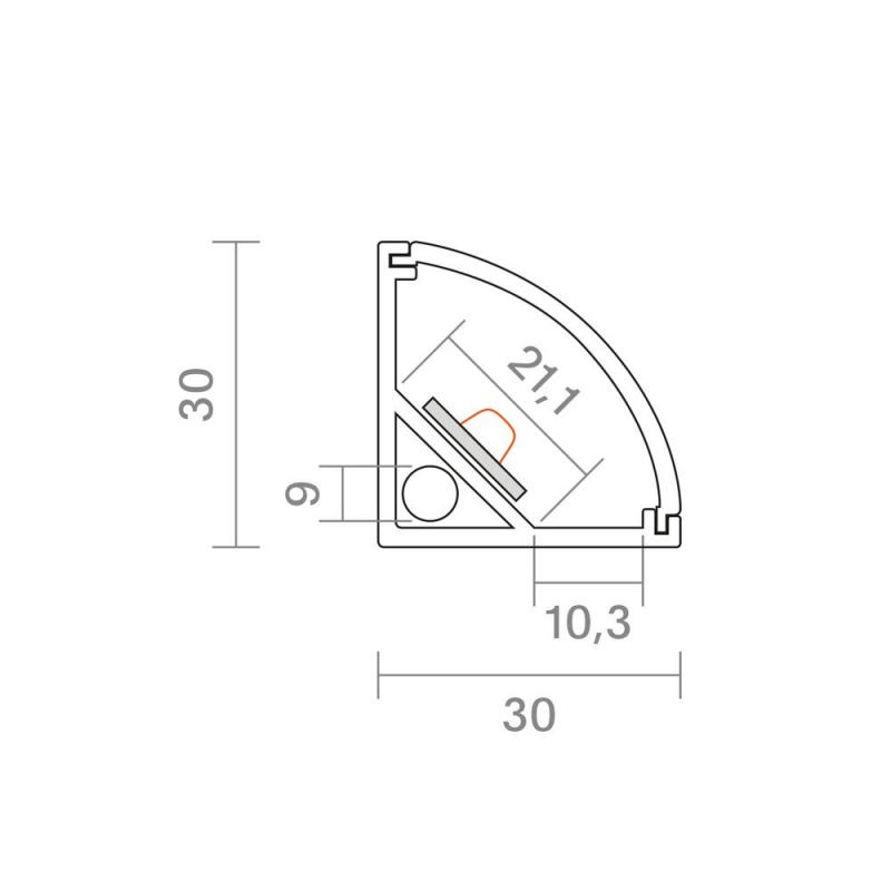 Sigor 1m Eckenprofil 20 -  9821501