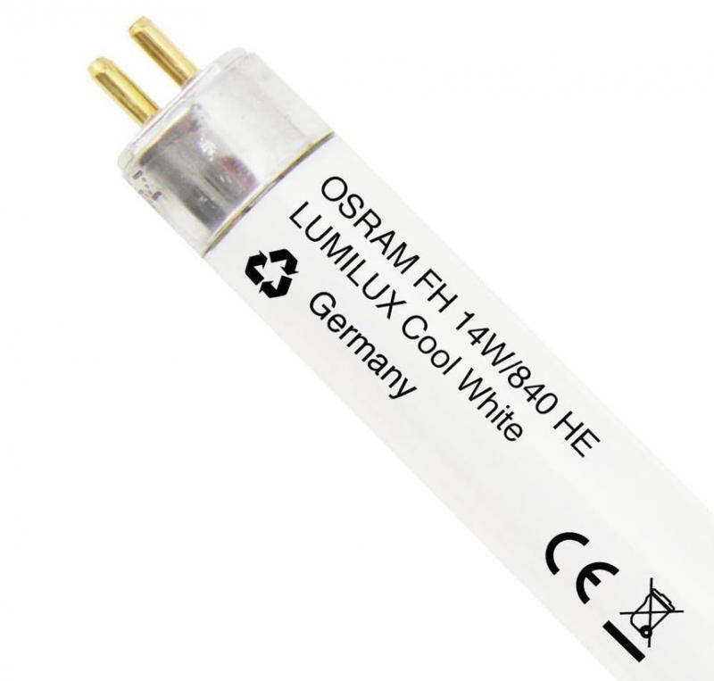 OSRAM LUMILUX T5 HE Leuchtstoffröhre 14 W wie 14 W 1.350 lm 4000 K neutralweiß G5 549 mm dimmbar