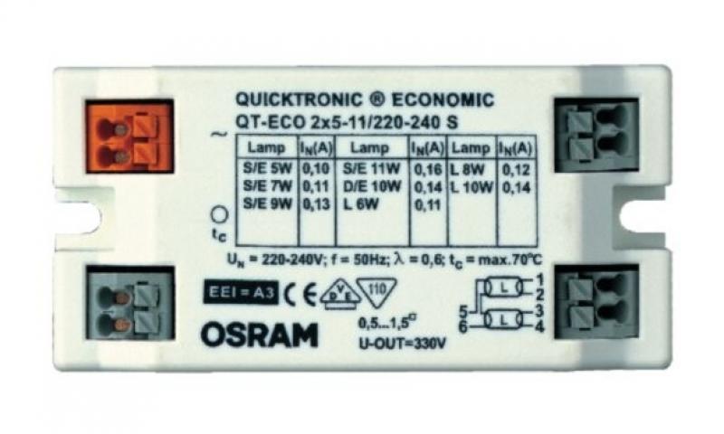 OSRAM QUICKTRONIC QT-ECO 2X5…11 S elektronisches Vorschaltgerät A2/A3 EEI IP20