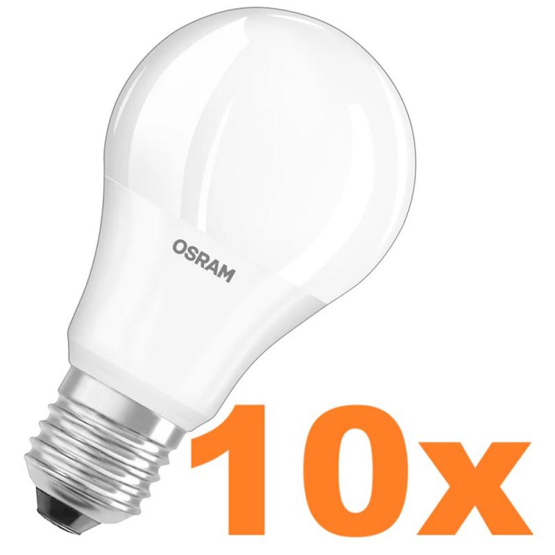10 x Osram E27  LED VALUE A40 Lampe Warmweiß 2700K 4,9 W wie 40W Glühbirne