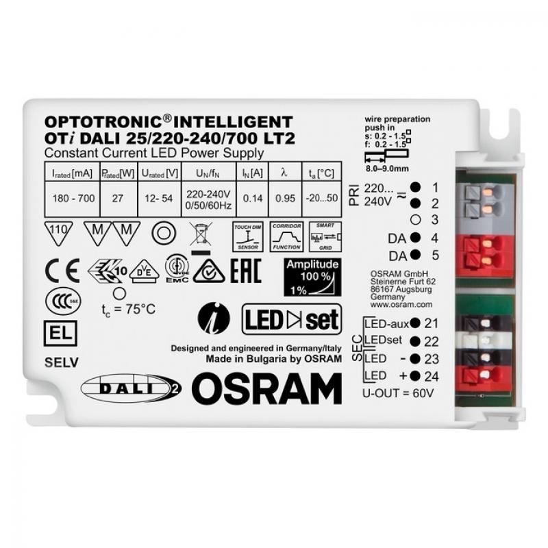 OSRAM OPTOTRONIC Intelligent – DALI LT2 OTi DALI 25/220…240/700 LT2