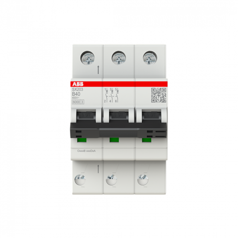 ABB SX203-B40 Sicherungsautomat Flexline B-Char., 6kA, 40A, 3P FlexLine Push-in Technologie