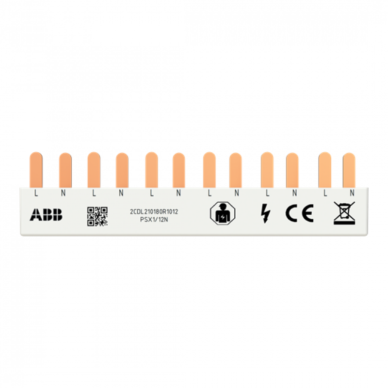 ABB PSX1/12N Phasenschiene FlexLine 1P+N, 12Pins, 6 TE, 10qmm L-N-L-…