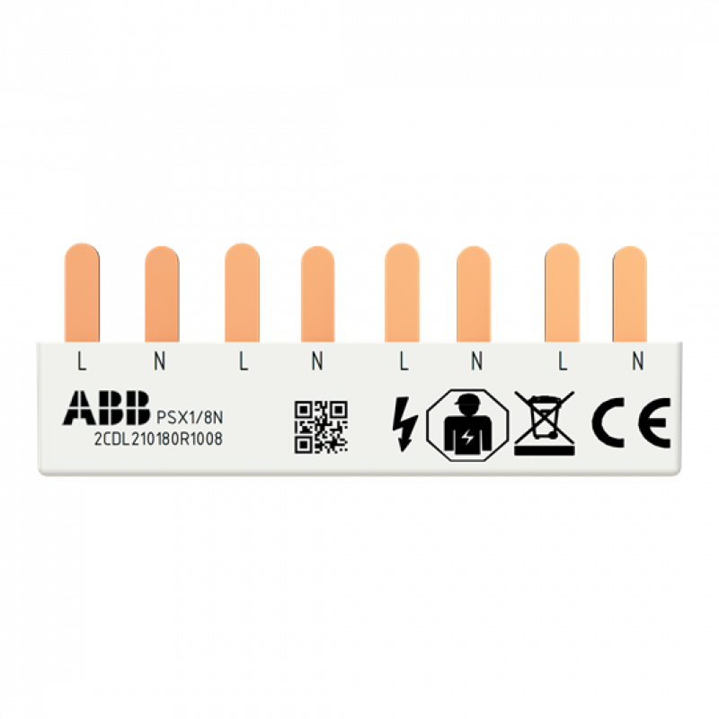 ABB PSX1/8N Phasenschiene FlexLine 1P+N, 8Pins, 4 TE, 10qmm L-N-L-…