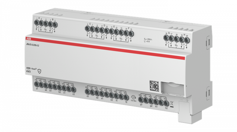ABB JRA/S8.230.4.2 Jalousieaktor 8-fach 230V, auto. Fahrzeitermittlung, Binäreingänge