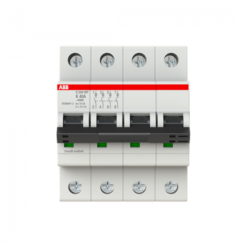 ABB S204MT-K40 Sicherungsautomat K-Char., 10kA, 40A, 4P