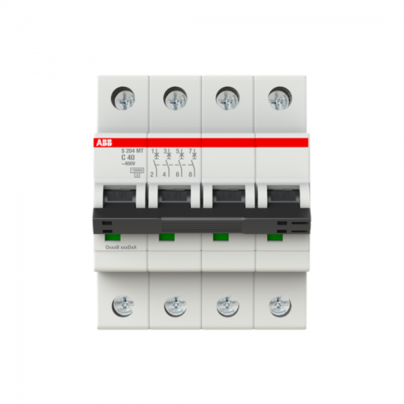 ABB S204MT-C40 Sicherungsautomat C-Char., 10kA, 40A, 4P