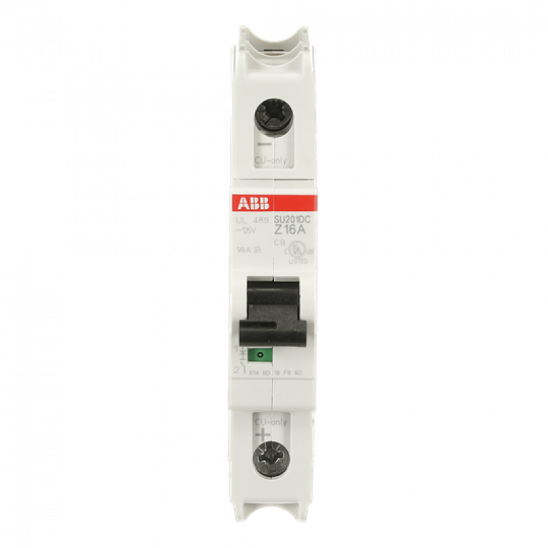 ABB SU201DC-Z16 Sicherungsautomat Z-Char., 14kA, 16A, 1P, UL489 für Gleichspannung bis 125 V DC