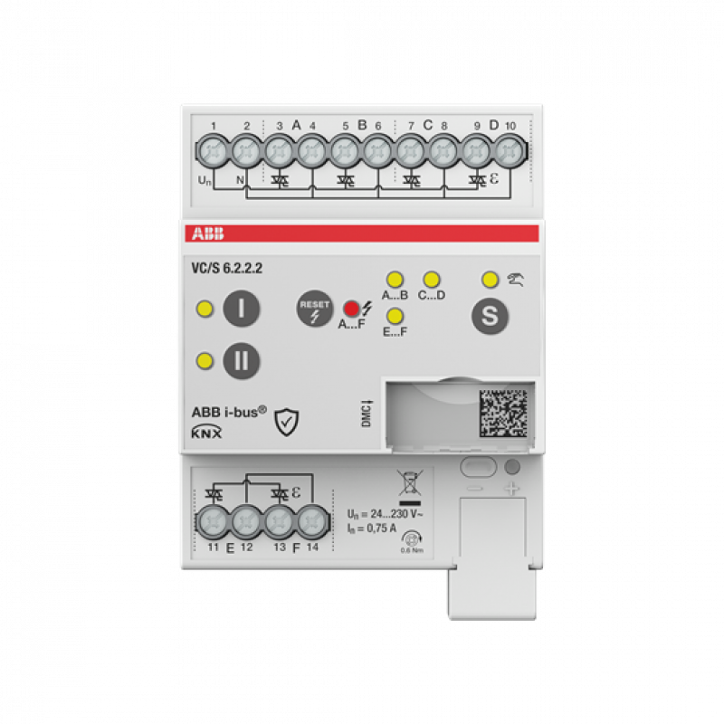 ABB VC/S6.2.2.2 Ventilantriebs-Controller, 6fach, manuelle Bedienung, REG