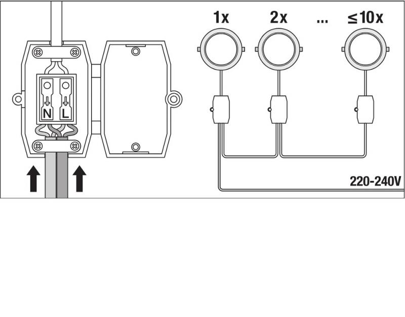 LEDVANCE Downlight LED Slim SQ105 Eckig 6W 3000K in weiß warmweißes Licht