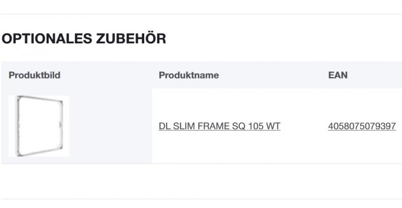 LEDVANCE Downlight LED Einbauleuchte Slim SQ105 Eckig 6W 6500K in Weiß mit kaltweißem Licht