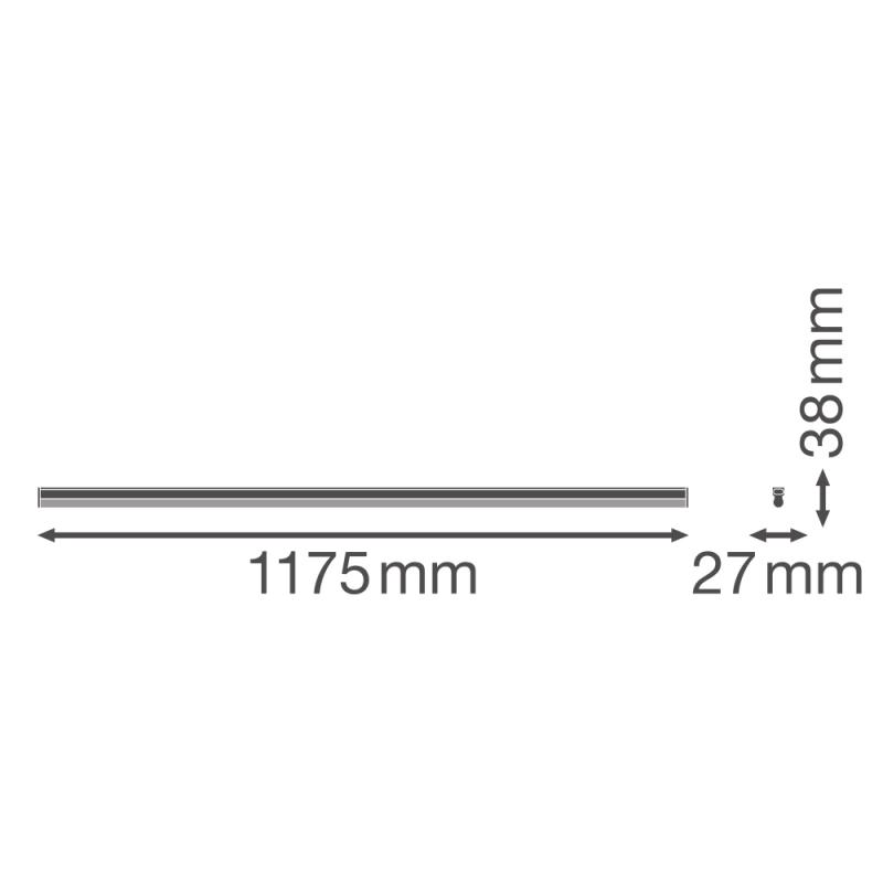 120cm LEDVANCE LINEAR COMPACT BATTEN LED Lichtand 3000 K warmweißes Licht