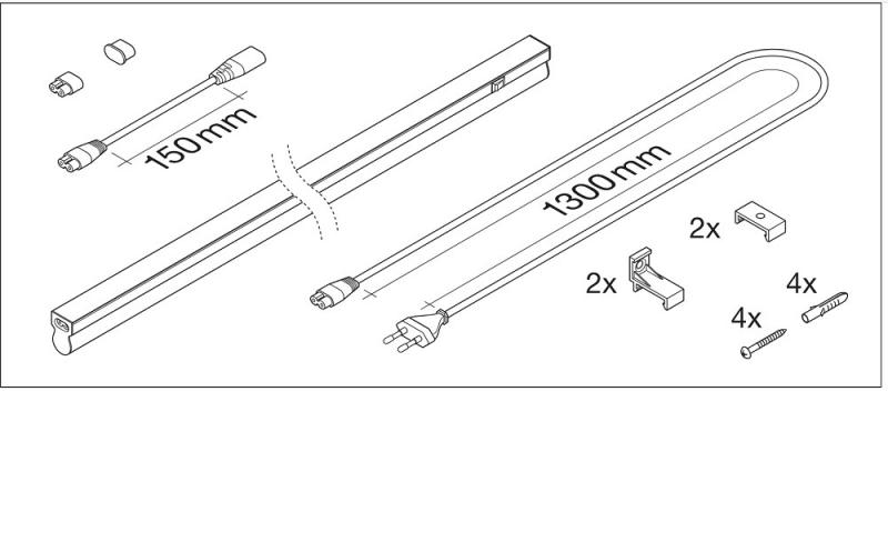 LED Lichtleiste LEDVANCE Linear Compact Switch 300 mit Schalter 4W 4000K 140° IP20