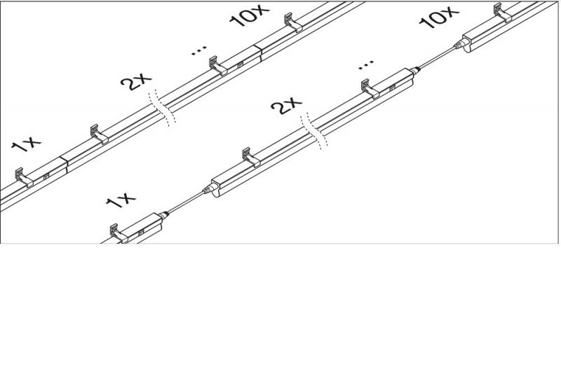 60cm LED Lichtleiste LEDVANCE Linear Compact Switch mit Schalter 8W 3000K warmweißes Licht - Unterbauleuchte