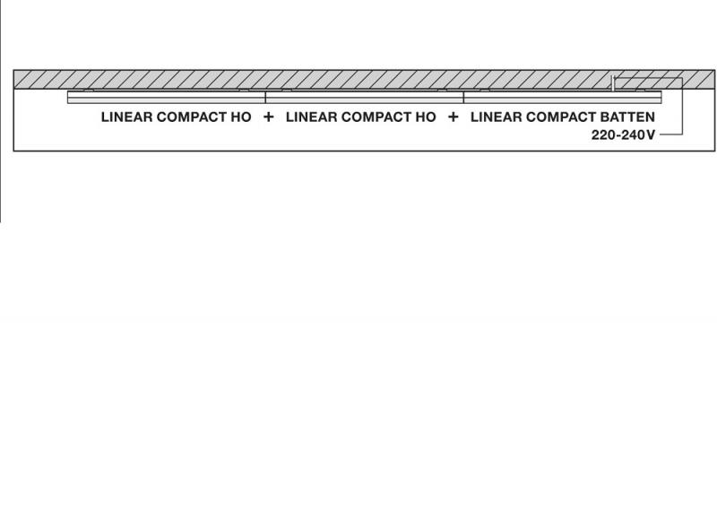 60cm LED Lichtleiste LEDVANCE Linear Compact Switch mit Schalter 8W 3000K warmweißes Licht - Unterbauleuchte