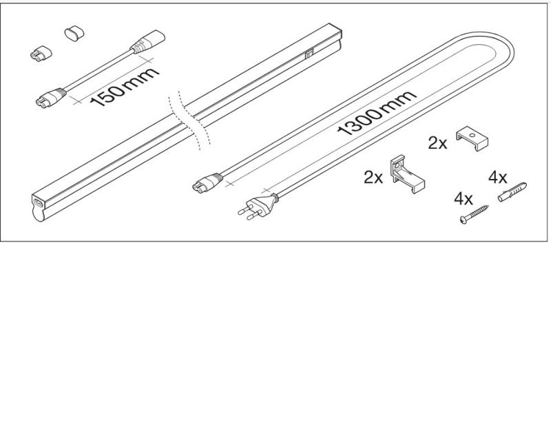 120cm LED Lichtleiste LEDVANCE Linear Compact Switch 1200 14W 3000K warmweißes Licht 140° IP20