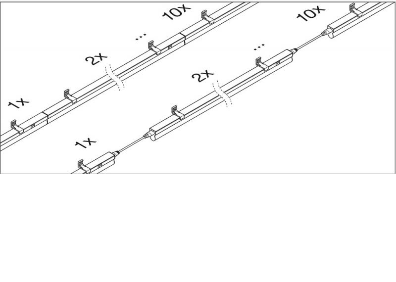 120cm LED Lichtleiste LEDVANCE Linear Compact Switch 1200 14W 3000K warmweißes Licht 140° IP20