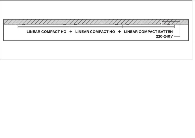 120cm LED Lichtleiste LEDVANCE Linear Compact Switch 1200 14W 3000K warmweißes Licht 140° IP20
