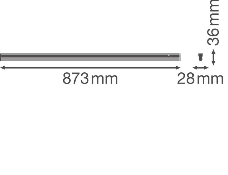 LED Lichtleiste LEDVANCE Linear Compact Switch 900 12W 4000K 140° IP20