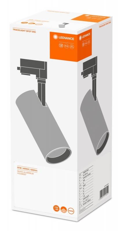 LEDVANCE TRACKLIGHT SPOT D95 55W 55 W 4000 K 90RA NFL WT