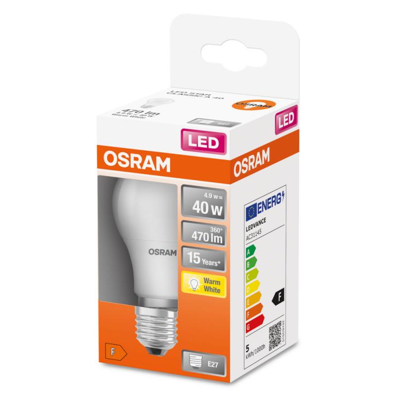 OSRAM E27 Lampe STAR Classic 4 9W Wie 40W 2700K