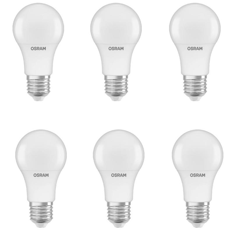 6er Pack OSRAM LED BASE E27 Glühlampe matt wie 60W neutralweiß HeatSink