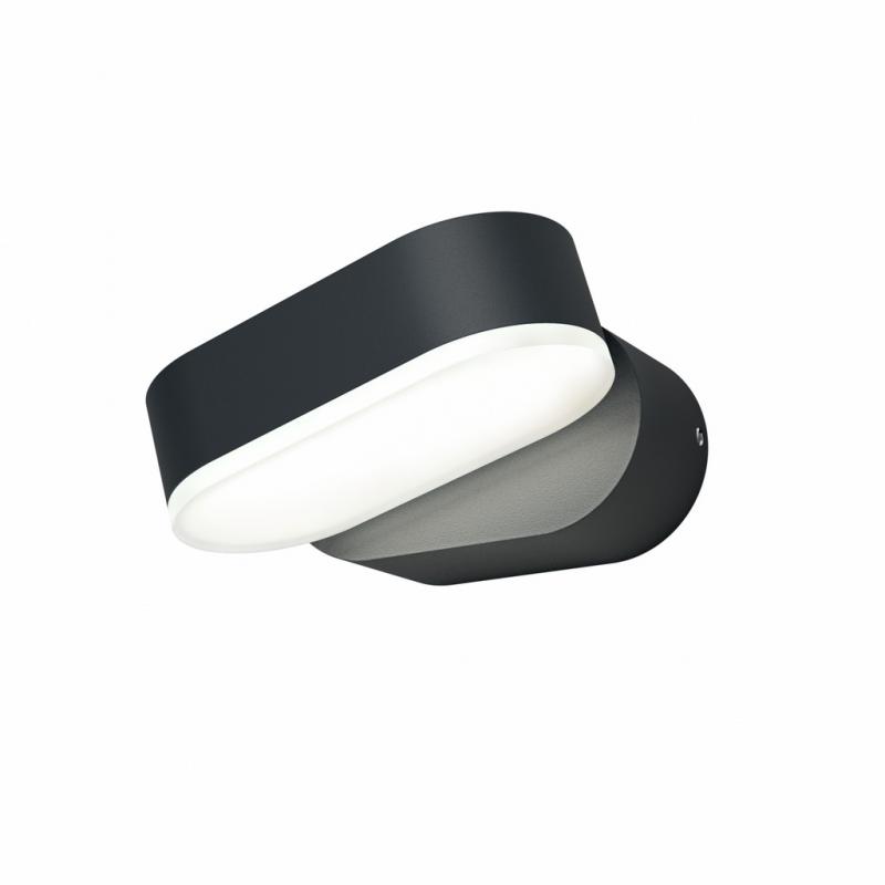 Moderne schwenkbare OSRAM LED Wandleuchte Endura Style Mini Spot I dunkelgrau IP44