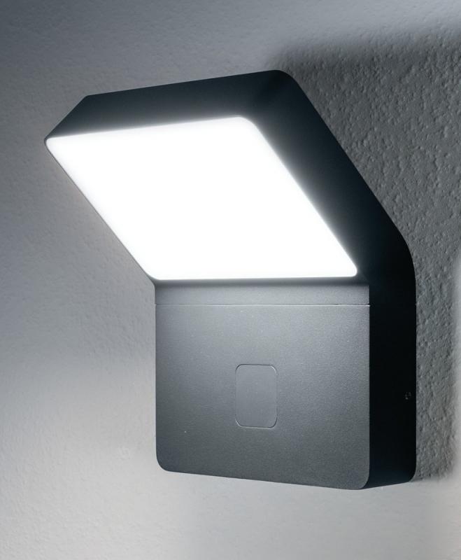 OSRAM LED Außen Wandleuchte Endura Style Wall Wide mit unauffälligem Sensor in Anthrazit IP44