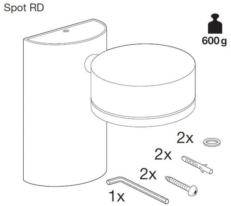 OSRAM ENDURA LED Wandsttrahler STYLE für den Außenbereich in Dunkelgrau