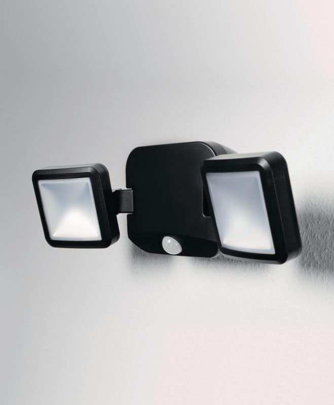 Osram Außenwandleuchte Battery LED Spotlight Double Schwarz IP54