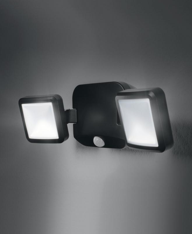 Osram Außenwandleuchte Battery LED Spotlight Double Schwarz IP54