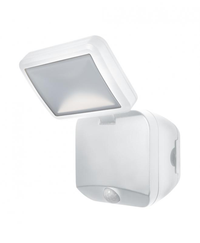 OSRAM Außenwandleuchte Battery LED Spotlight Single Weiß IP54 mit Sensor