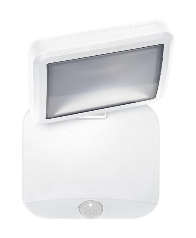 OSRAM Außenwandleuchte Battery LED Spotlight Single Weiß IP54 mit Sensor