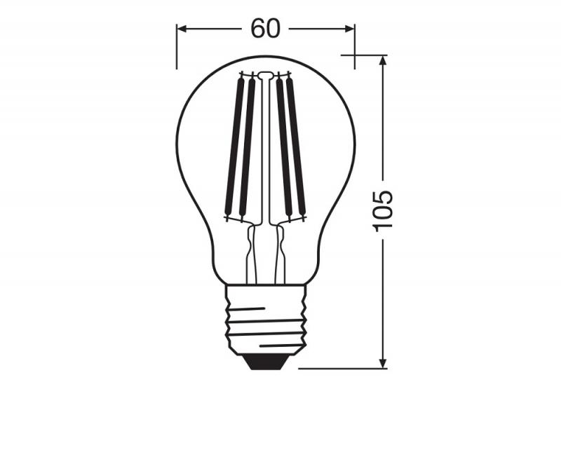 OSRAM E27 LED Retrofit Classic dimmbares Leuchtmittel in Birnenform 11W wie 100W warmweisses Licht