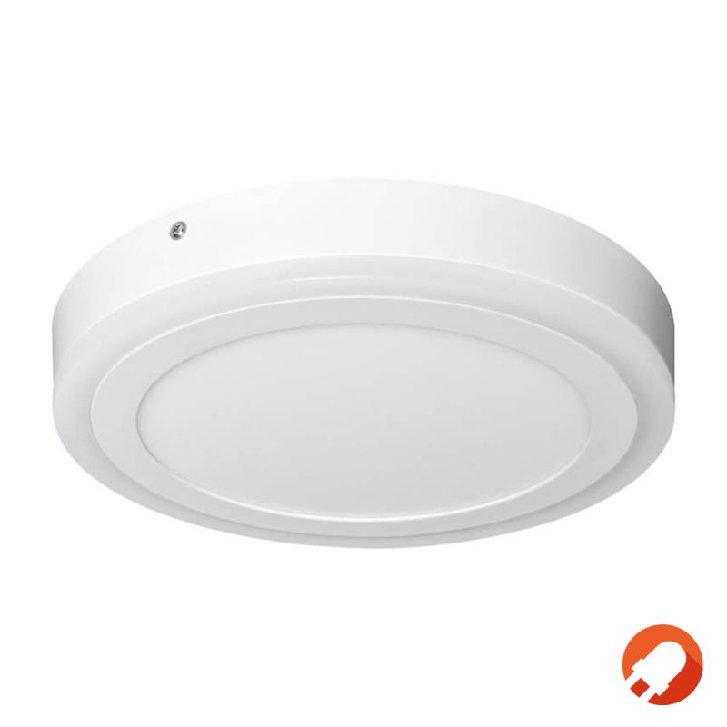 LEDVANCE Runde LED-Deckenleuchte Ø30cm in schlichtem Weiß mit 2 getrennten Lichtsegmenten