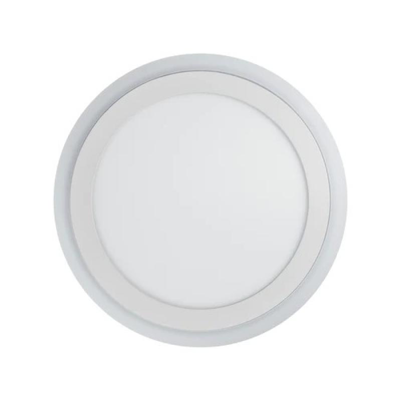 LEDVANCE Runde LED-Deckenleuchte Ø30cm in schlichtem Weiß mit 2 getrennten Lichtsegmenten