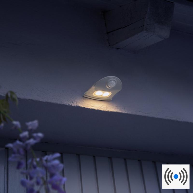 OSRAM Außenwandleuchte Door LED Down Weiß Sensor IP54  -  Leuchte mit Bewegungssensor, batteriebetrieben, 4000K, nach unten gerichtetes Licht, für Eingangsbereiche