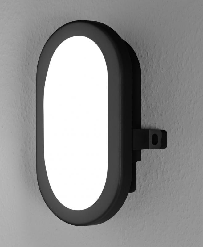 LEDVANCE LED Feuchtraum Wandleuchte LED BULKHEAD 6W 4000K BK IP54 schwarz