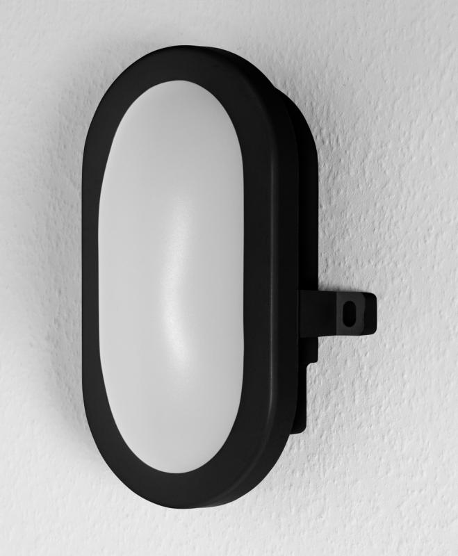 LEDVANCE LED Feuchtraum Wandleuchte LED BULKHEAD 6W 4000K BK IP54 schwarz