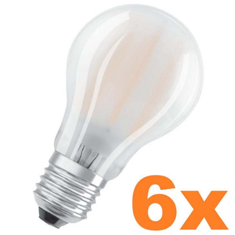 3 x DOPPELPACK E27 Osram LED Retrofit Classic LED-Glühbirne Warmweißes Licht 7,5W wie 75W mattes Leuchtmittel