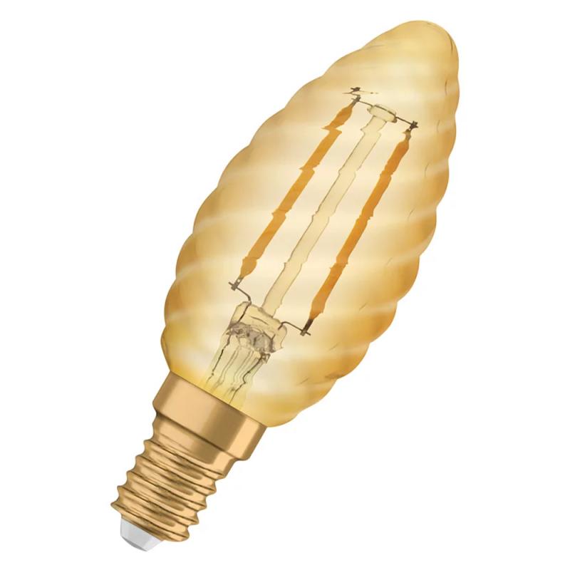 Osram E14 VINTAGE Filament LED Lampe in Kerzenform 2,2W wie 22W extra warmweißes Licht sehr dekorativ
