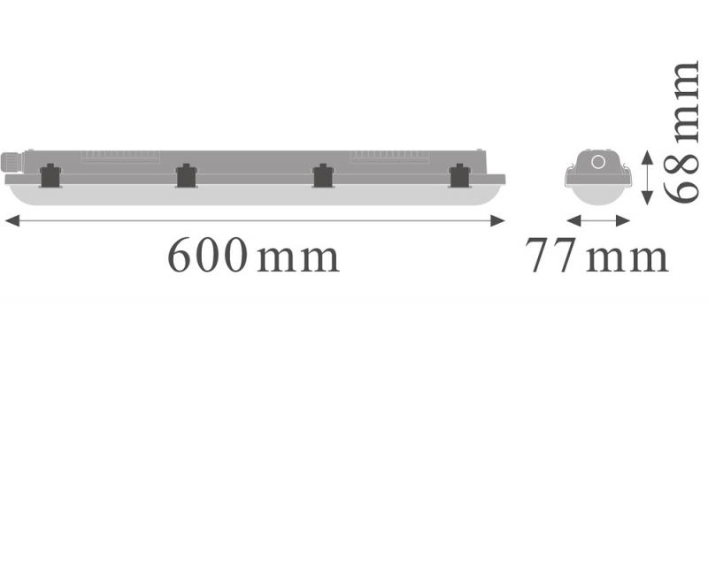 60cm LEDVANCE DAMP PROOF VALUE 600 LED Feuchtraumleuchte 9 Watt 4000 K IP65