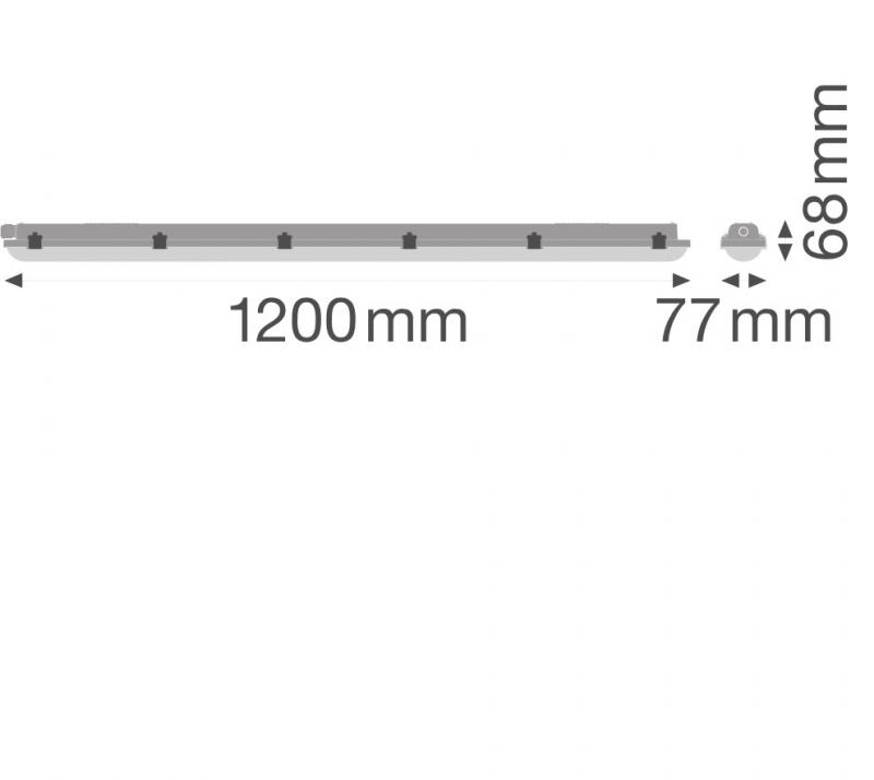 120cm LEDVANCE DAMP PROOF VALUE 1200 LED Feuchtraumleuchte 20 W 4000 K neutralweiß IP65