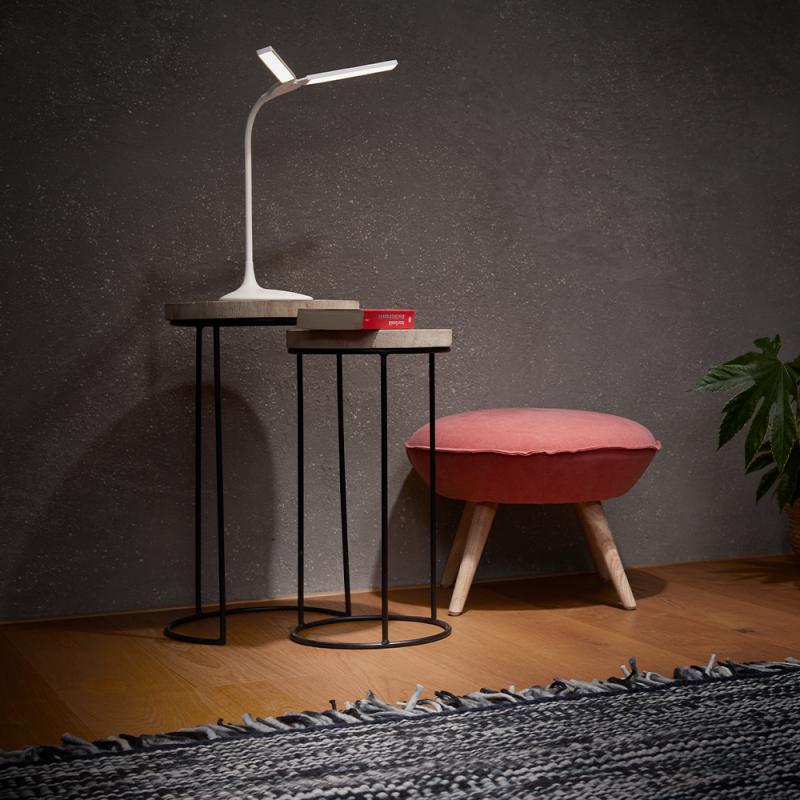 LEDVANCE PANAN Disc Double mobile LED-Tischleuchte Akku und USB-Ladekabel weiß