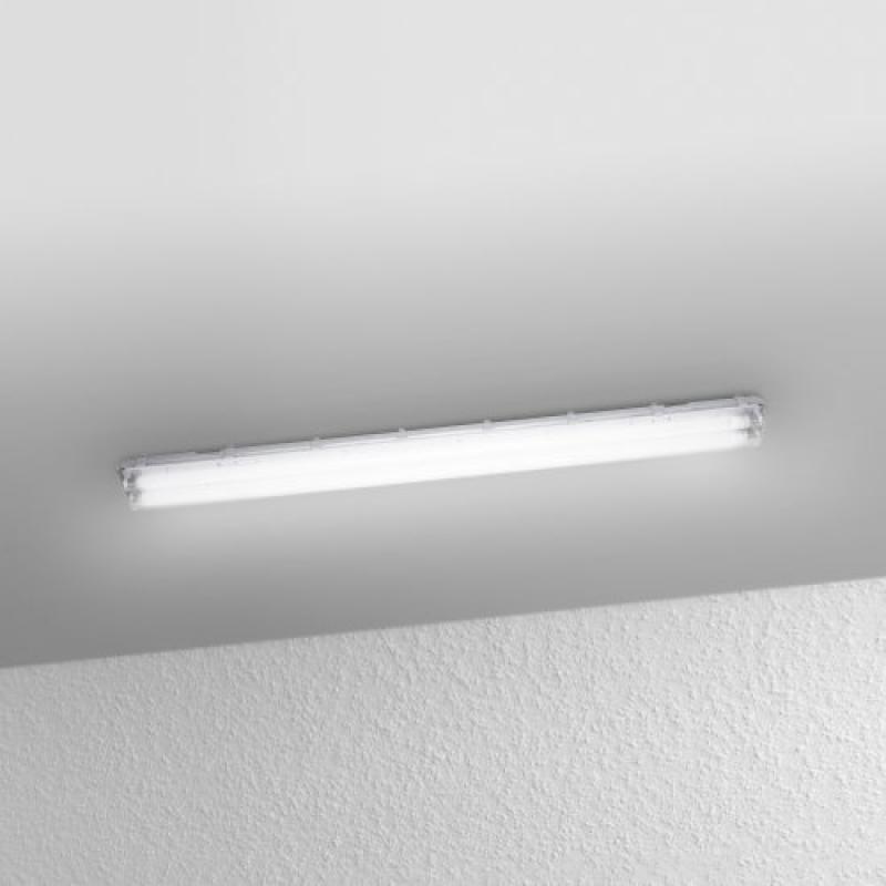 150cm OSRAM SUBMARINE LED Feuchtraumleuchte 4000K mit 2x 2x19W LED Röhren neutralweißes Licht, IP65, staub- und spritzwassergeschützt, für Keller und Garagen