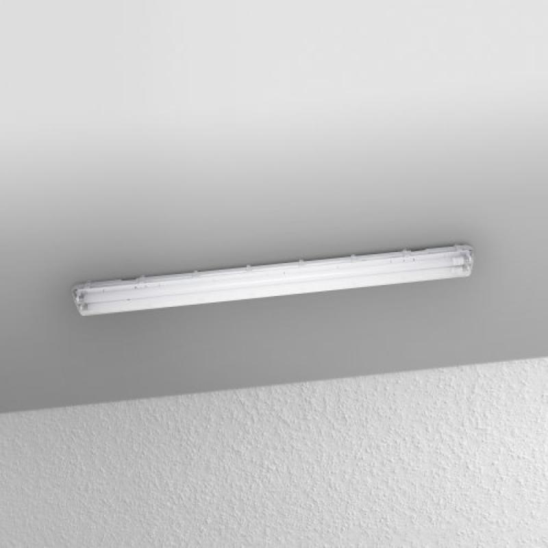 150cm OSRAM SUBMARINE LED Feuchtraumleuchte 4000K mit 2x 2x19W LED Röhren neutralweißes Licht, IP65, staub- und spritzwassergeschützt, für Keller und Garagen