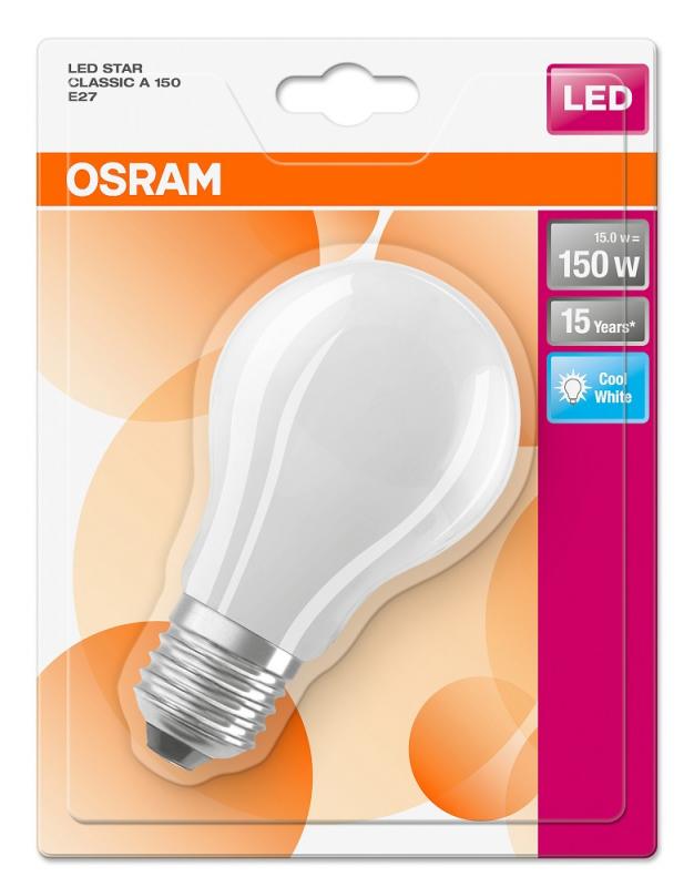 OSRAM LED STAR CLASSIC A 150 E27 Glas Birne matt 16W = 150W 2500lm warm weiß A++