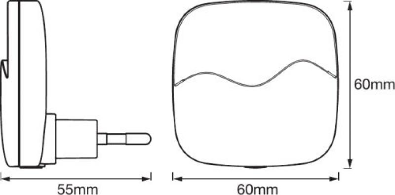 OSRAM Nachtlicht LUNETTA Wave Sensor Weiß - warmweißes Licht, IP20-Schutz, für Kinderzimmer und Innenbereiche