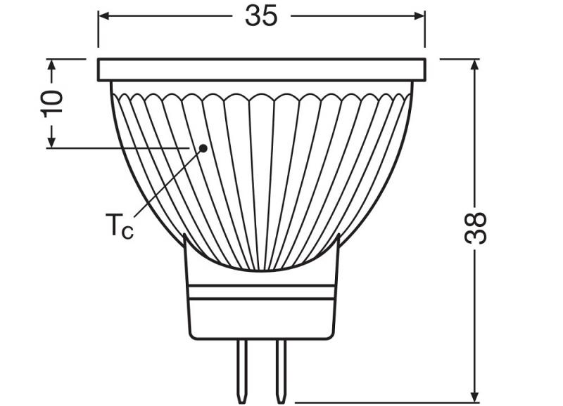 Osram LED Superstar GU4 Strahler Stiftsockel MR11 36° 4.5W wie 35W 2700K warmweiß dimmbar