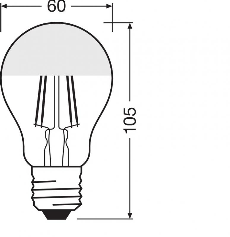 OSRAM E27 LED STAR Kopfspiegllampe Gold verspiegelt 6,5W wie 50W warmweiße dekorative Wohnraumbeleuchtung